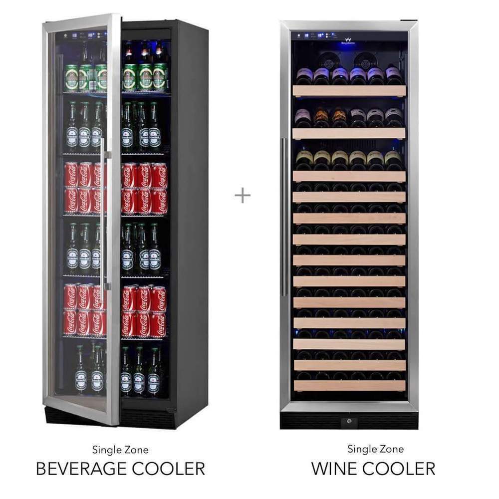 36 Beer and Wine Cooler Combination with Low-E Glass Door