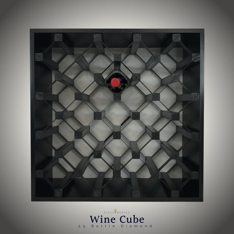 25 Bottle Diamond Cube Wine Rack
