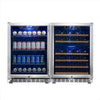 24" 3-Zone Beverage and Wine Cooler COMBO