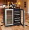 Allavino 30" Wide FlexCount II Tru-Vino 30 Bottle/88 Can Dual Zone Stainless Steel Side-by-Side Wine Refrigerator/Beverage Center 3Z-VSWB15-3S20