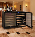 Allavino 47" Wide FlexCount II Tru-Vino 112 Bottle Three Zone Black Side-by-Side Wine Refrigerator 3Z-VSWR5656-B20