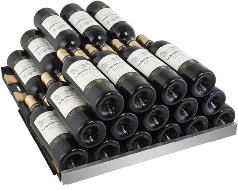Allavino 47" Wide FlexCount II Tru-Vino 349 Bottle Three Zone Black Side-by-Side Wine Refrigerator 3Z-VSWR7772-B20
