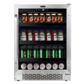 Whynter 24 inch Built-In 140 Can Undercounter Stainless Steel Beverage Refrigerator with Reversible Door, Digital Control, Lock and Carbon Filter  BBR-148SB