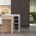Whynter 12 inch Built-In 60 Can Undercounter Stainless Steel Beverage Refrigerator with Reversible Door, Digital Control, Lock and Carbon Filter  BBR-638SB