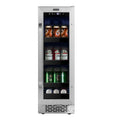 Whynter 12 inch Built-In 60 Can Undercounter Stainless Steel Beverage Refrigerator with Reversible Door, Digital Control, Lock and Carbon Filter  BBR-638SB