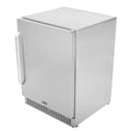 Whynter 24" Built-in Outdoor 5.3 cu.ft. Beverage Refrigerator Cooler Full Stainless Steel Exterior with Lock and Caster Wheels BOR-53024-SSW