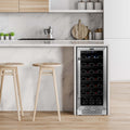 Whynter 15 inch Built-In 33 Bottle Undercounter Stainless Steel Wine Refrigerator with Reversible Door, Digital Control, Lock and Carbon Filter  BWR-308SB