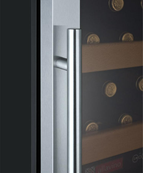 Allavino 24" Wide Vite II Tru-Vino 99 Bottle Dual Zone Stainless Steel Right Hinge Wine Refrigerator YHWR99-2SR20