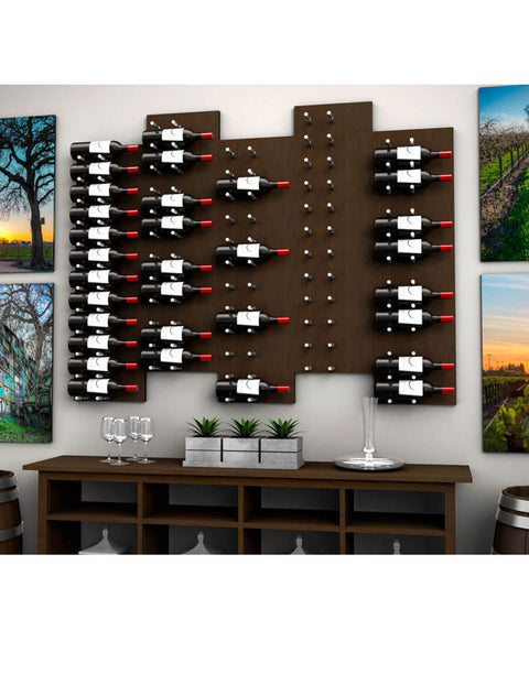 Fusion Panel Wine Rack—Dark Finish (3 to 9 Bottles)