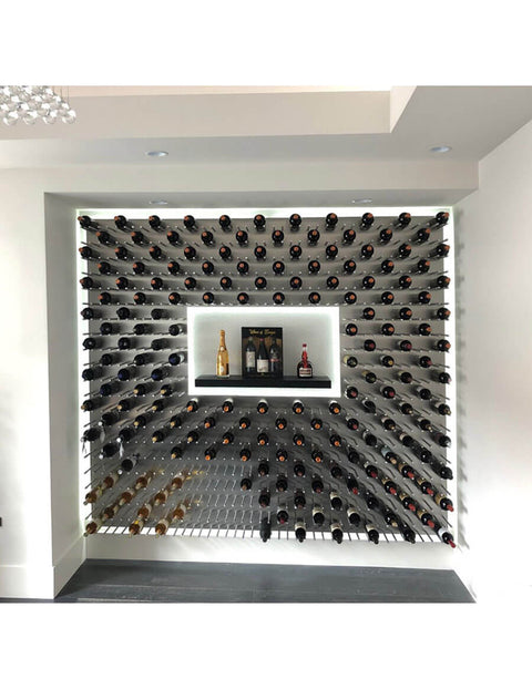 Fusion Panel Wine Rack—Black Acrylic (9 Bottles)