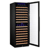 Smith & Hanks 166 Bottle Dual Zone Smoked Glass Door Wine Cooler RE100017