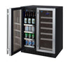 Allavino 24" Wide FlexCount II Tru-Vino 18 Bottle/66 Cans Dual Zone Stainless Steel Wine Refrigerator/Beverage Center VSWB-2SF20