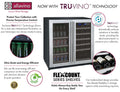 Allavino 30" Wide FlexCount II Tru-Vino 30 Bottle/88 Can Dual Zone Stainless Steel Built-In Wine Refrigerator/Beverage Center VSWB30-2SF20