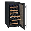 Allavino 15" Wide FlexCount II Tru-Vino 30 Bottle Single Zone Black Wine Refrigerator VSWR30-1BR20