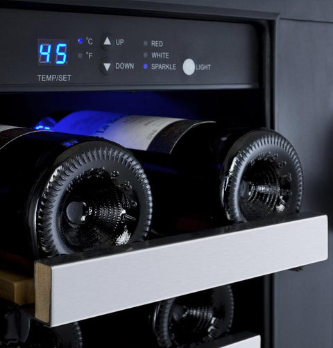 Allavino 24" Wide FlexCount II Tru-Vino 36 Bottle Dual Zone Stainless Steel Wine Refrigerator VSWR36-2SF20