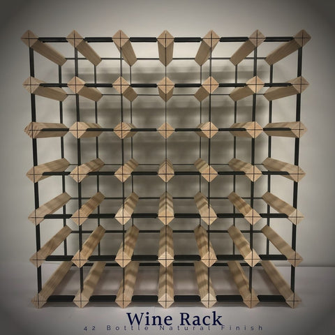 42 Bottle Timber Wine Rack | 6x6 Configuration