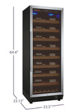 Allavino 24" Wide Vite II Tru-Vino 99 Bottle Wine Refrigerator YHWR115-1SR20