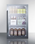 Summit Shallow Depth Indoor/Outdoor Beverage Cooler, ADA Compliant SPR489OSADA